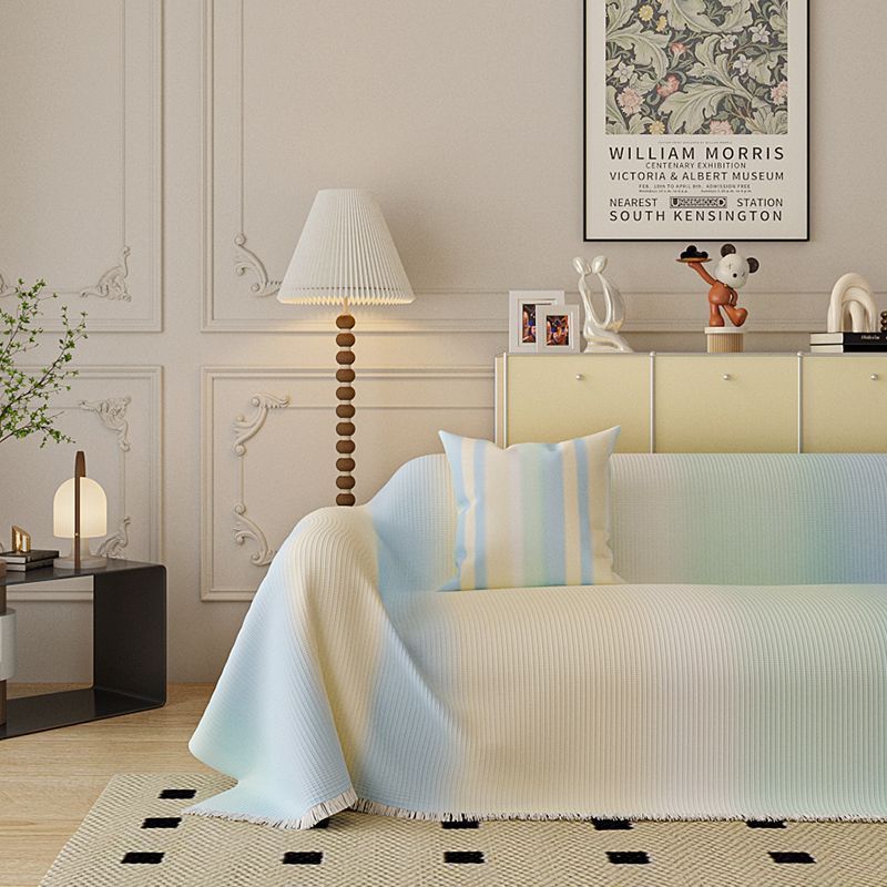 Waffle knit sofa cover & throw blanket