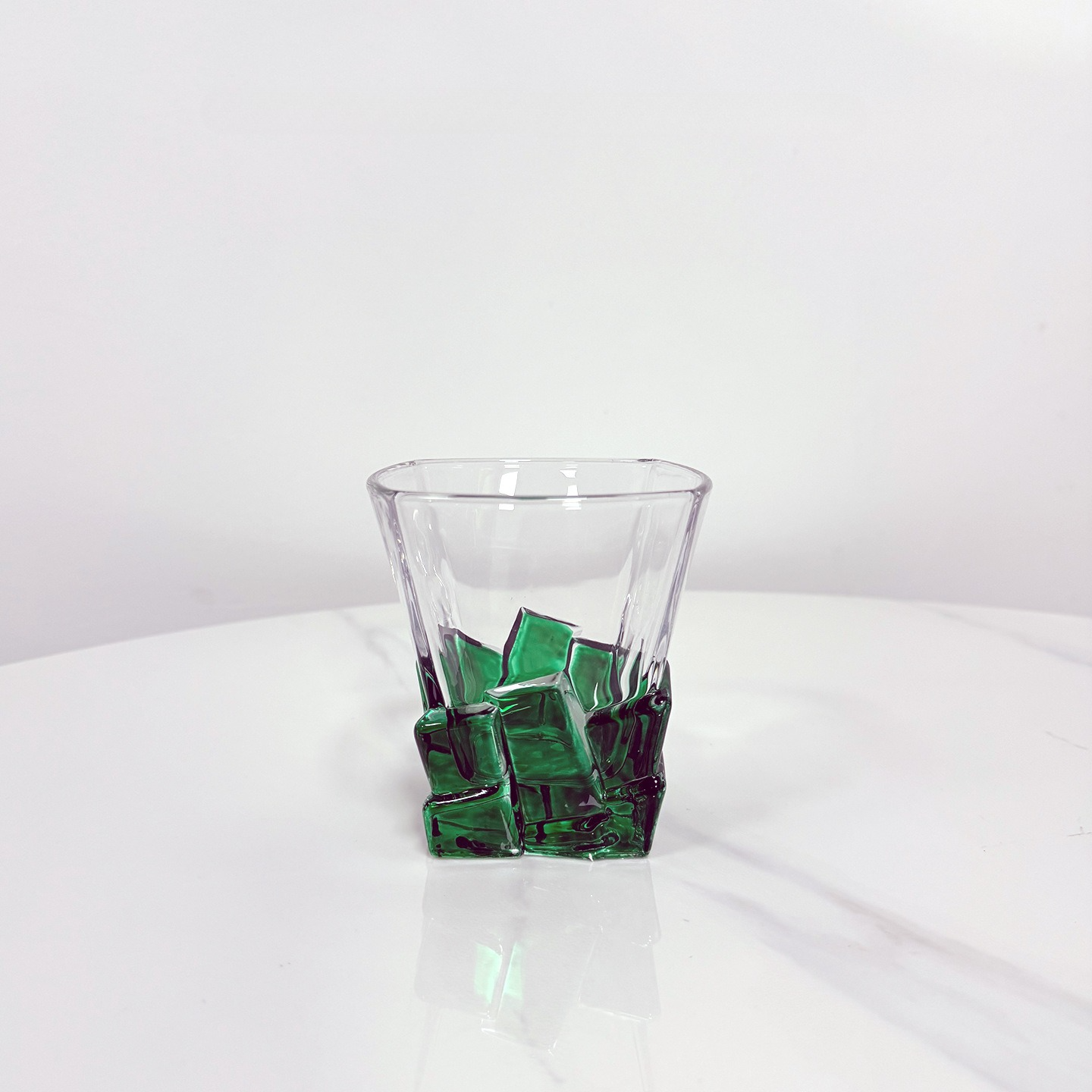 Vintage whiskey glass ice cube cup
