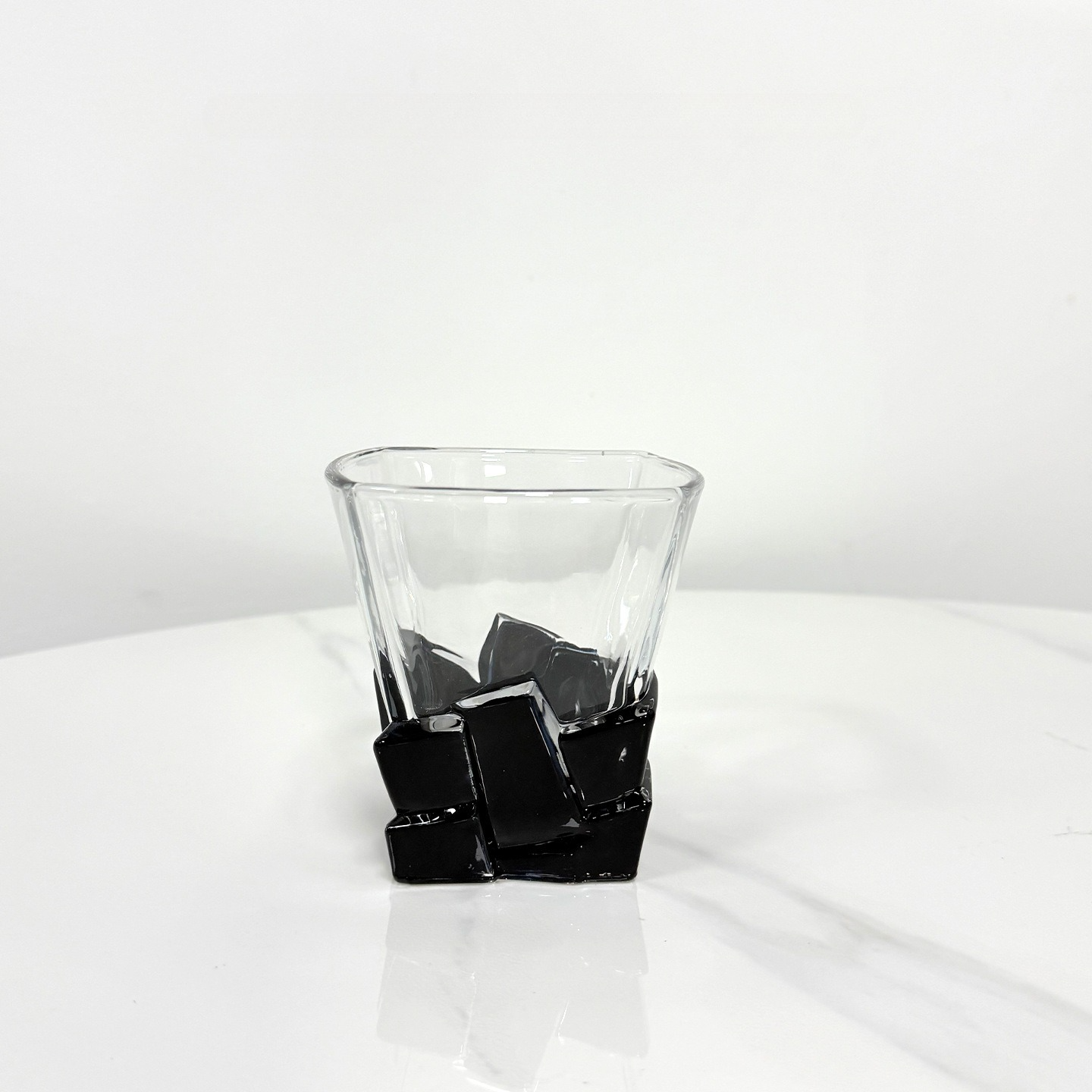Vintage whiskey glass ice cube cup