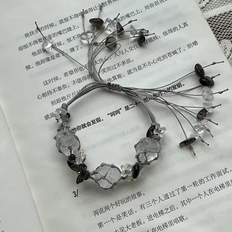 Crystal garland bracelet handwoven bracelet