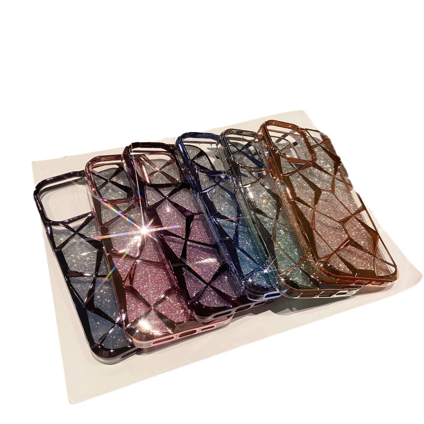Electroplated Diamond Lattice Glitter Phone Case
