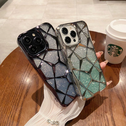 Electroplated Diamond Lattice Glitter Phone Case