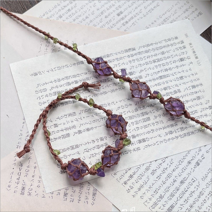 Crystal garland bracelet handwoven bracelet