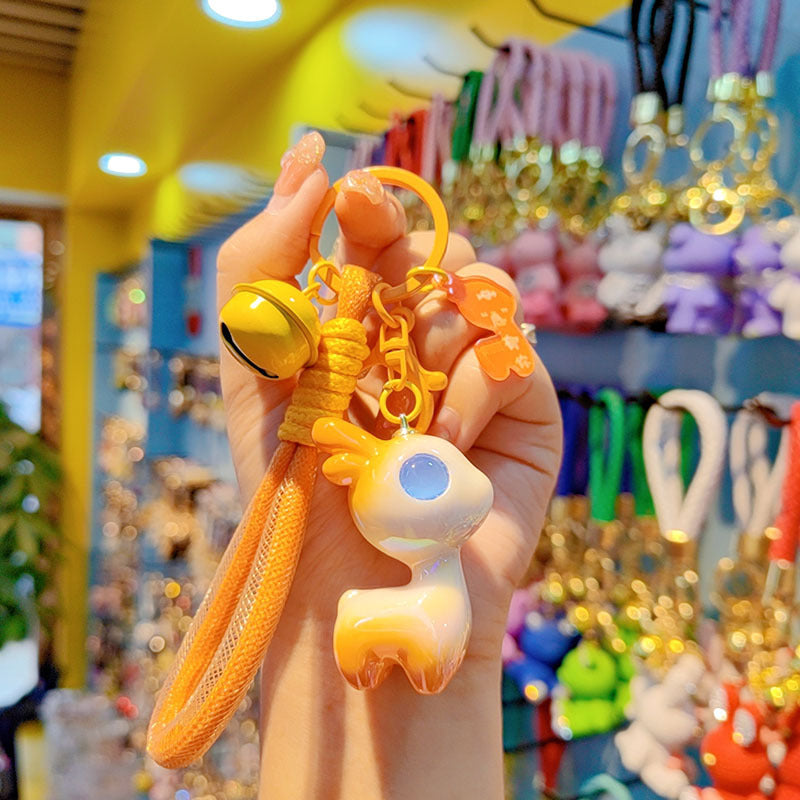 Aesthetic Iridescent Fawn Deer Keychain