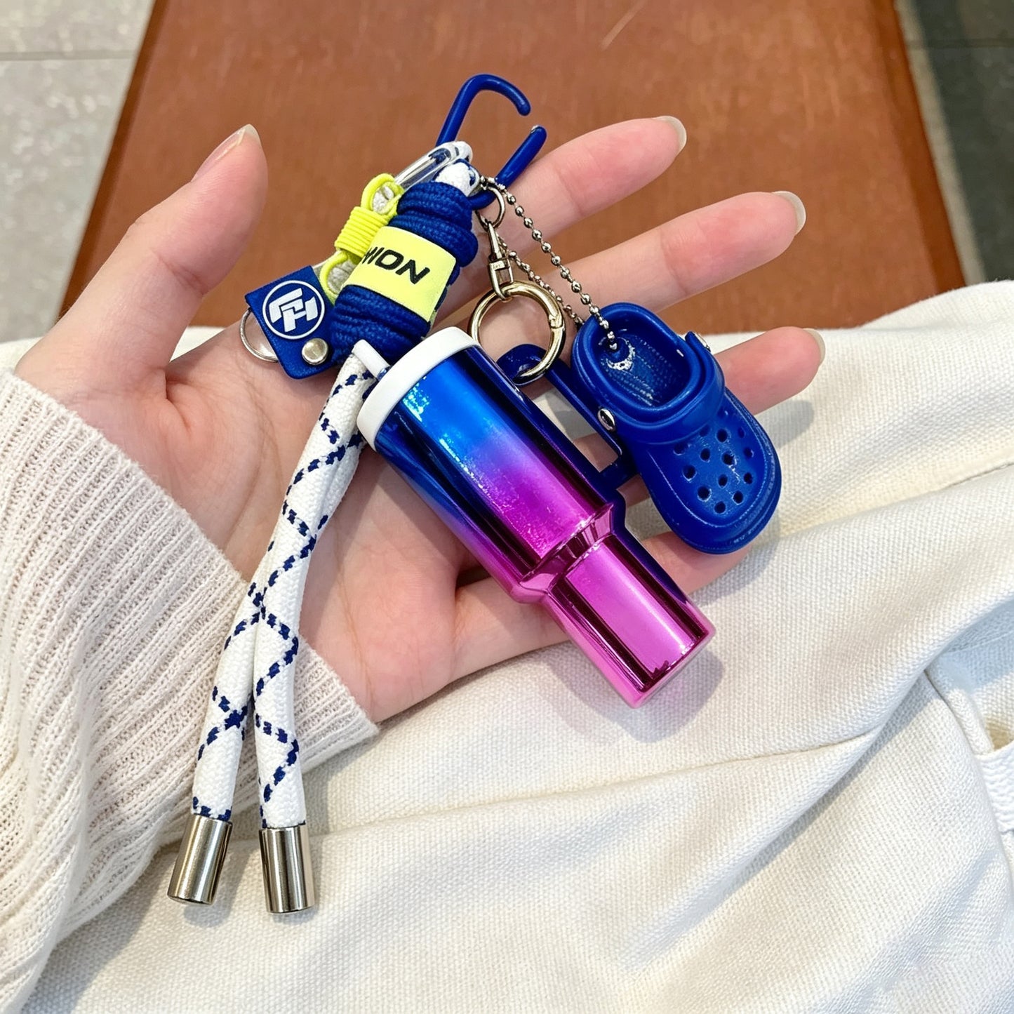Creative Pink Dopamine Fitness Keychain