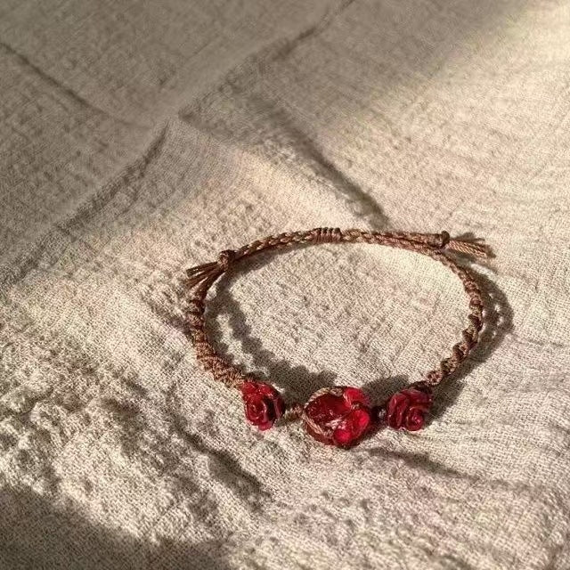 Crystal garland bracelet handwoven bracelet
