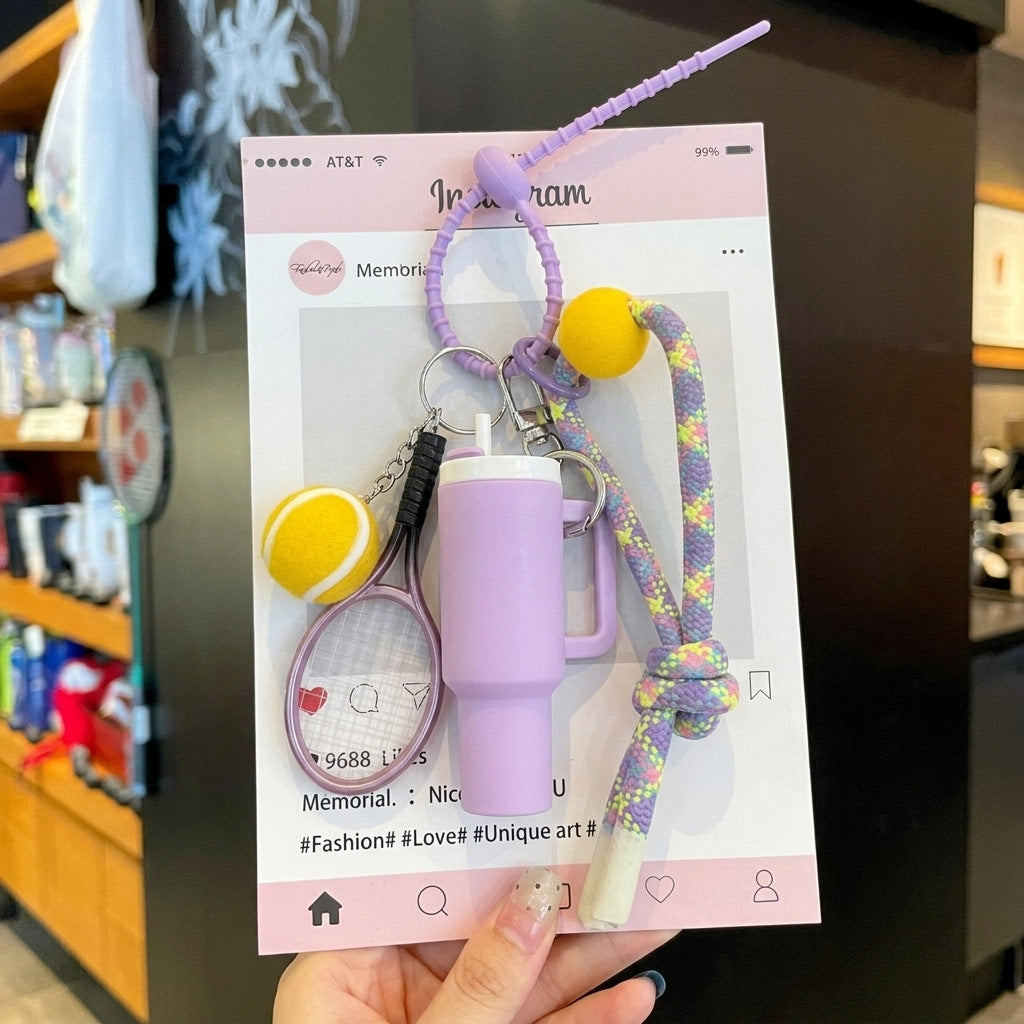 Creative Pink Dopamine Fitness Keychain