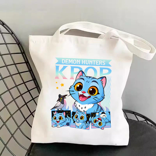 One shoulder canvas shopping bag