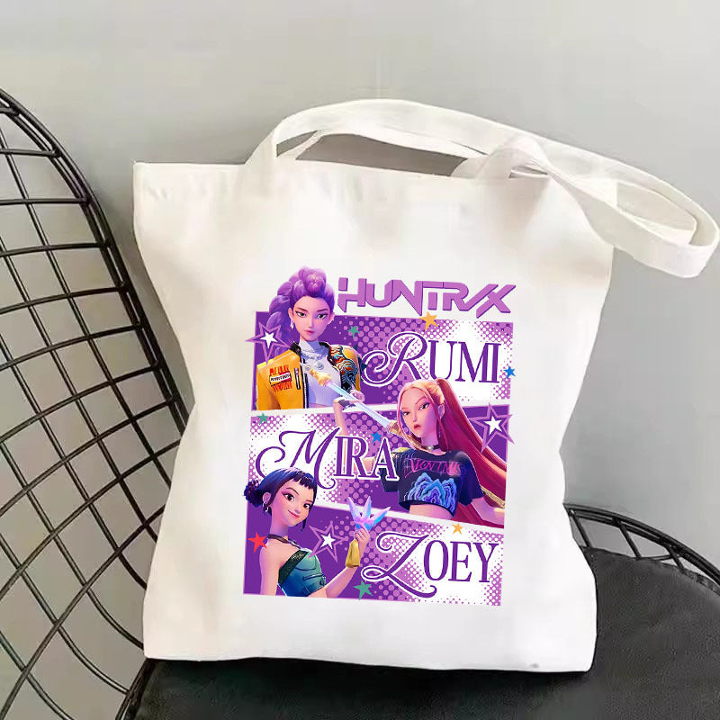 One shoulder canvas shopping bag
