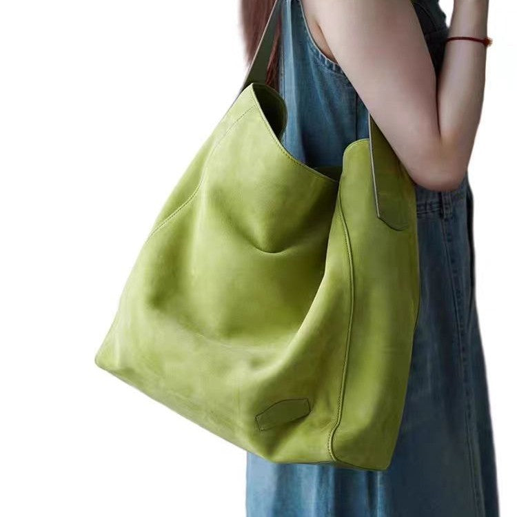 Women's Suede Leather Soft Tote Bag