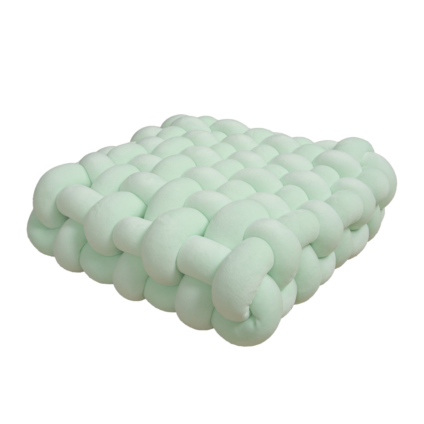 Hand Woven Knotted Seat Cushion & Throw Pillow