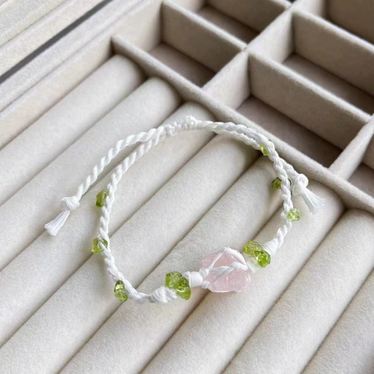 Crystal garland bracelet handwoven bracelet