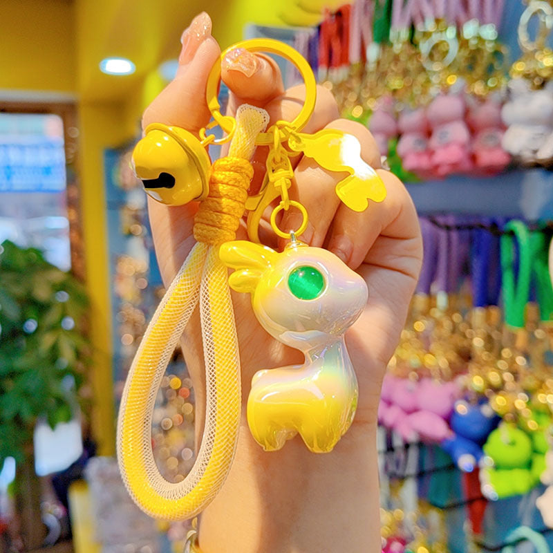 Aesthetic Iridescent Fawn Deer Keychain