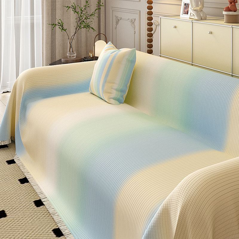 Waffle knit sofa cover & throw blanket