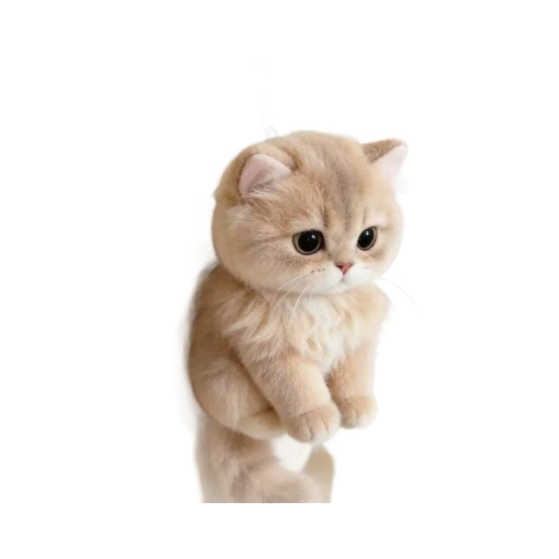 Ultra-Cute Realistic Kitten Plush Keychain