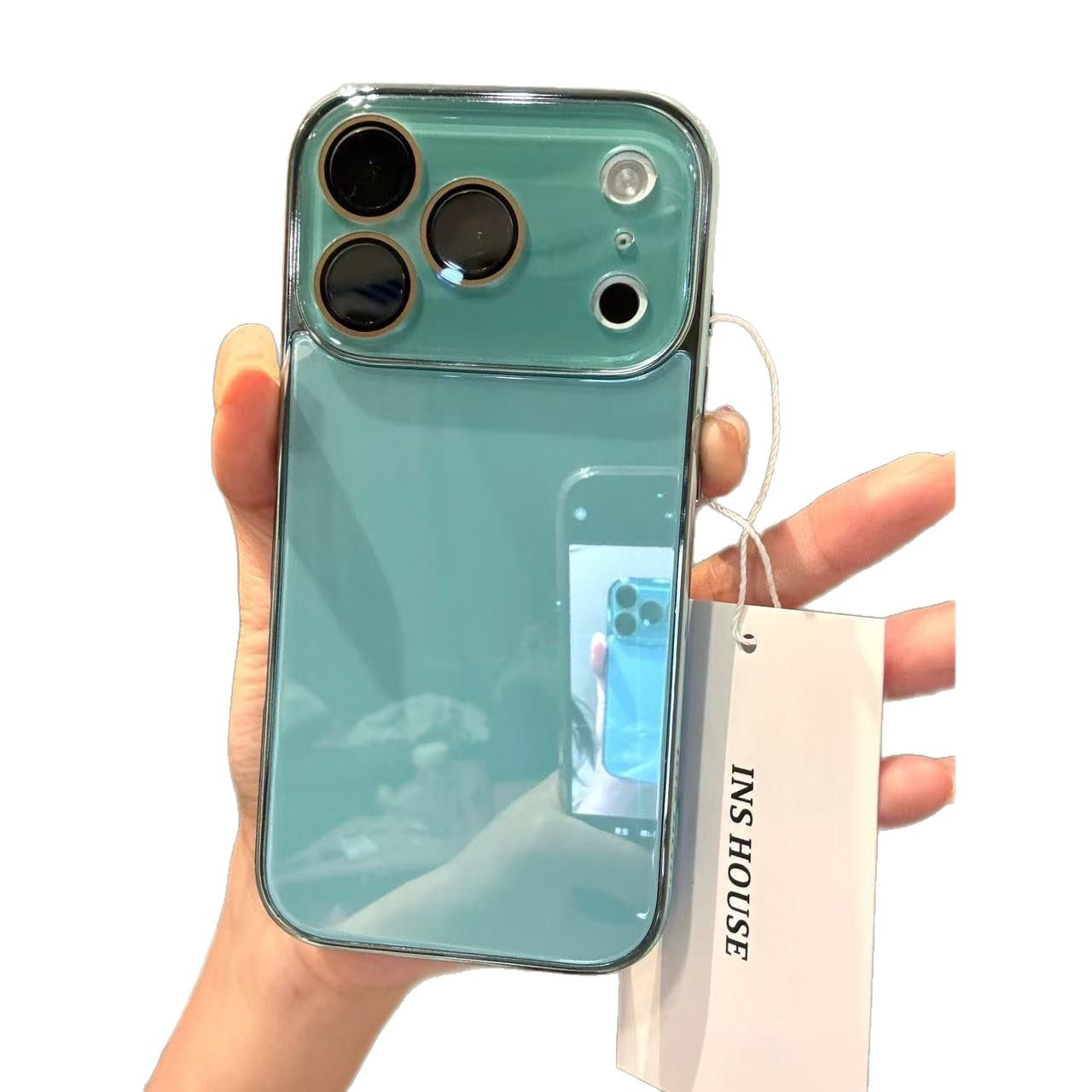 Emerald green electroplated mobile phone case