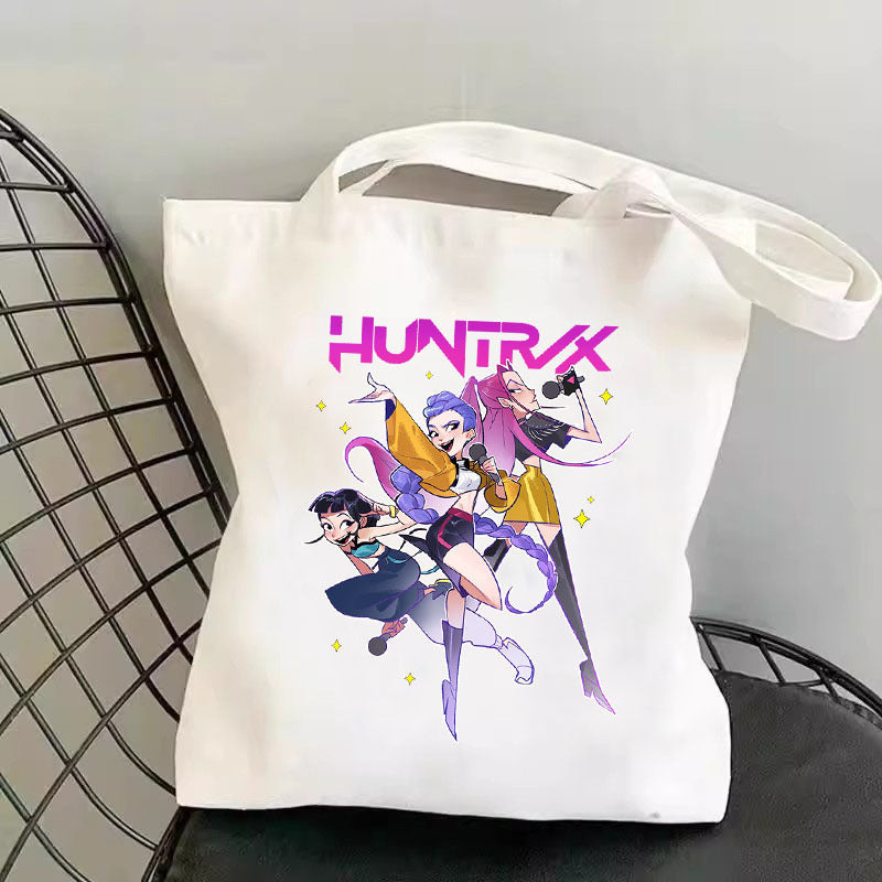 One shoulder canvas shopping bag