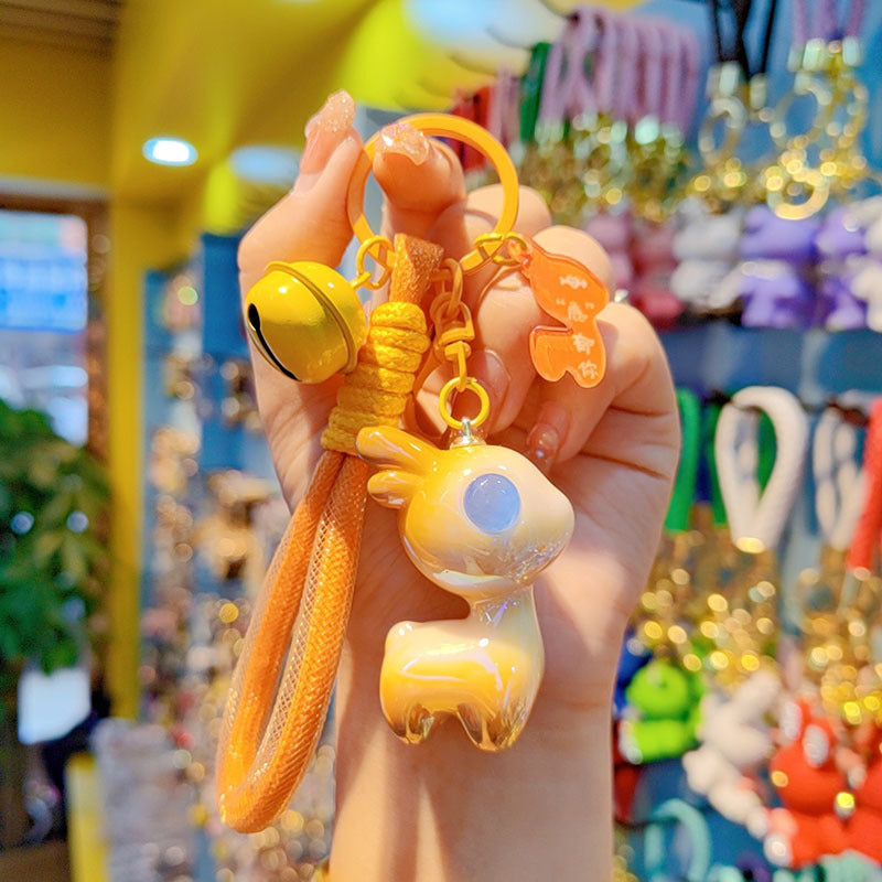 Aesthetic Iridescent Fawn Deer Keychain