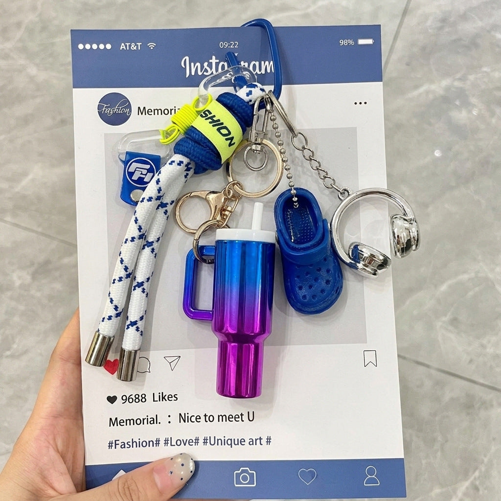 Creative Pink Dopamine Fitness Keychain