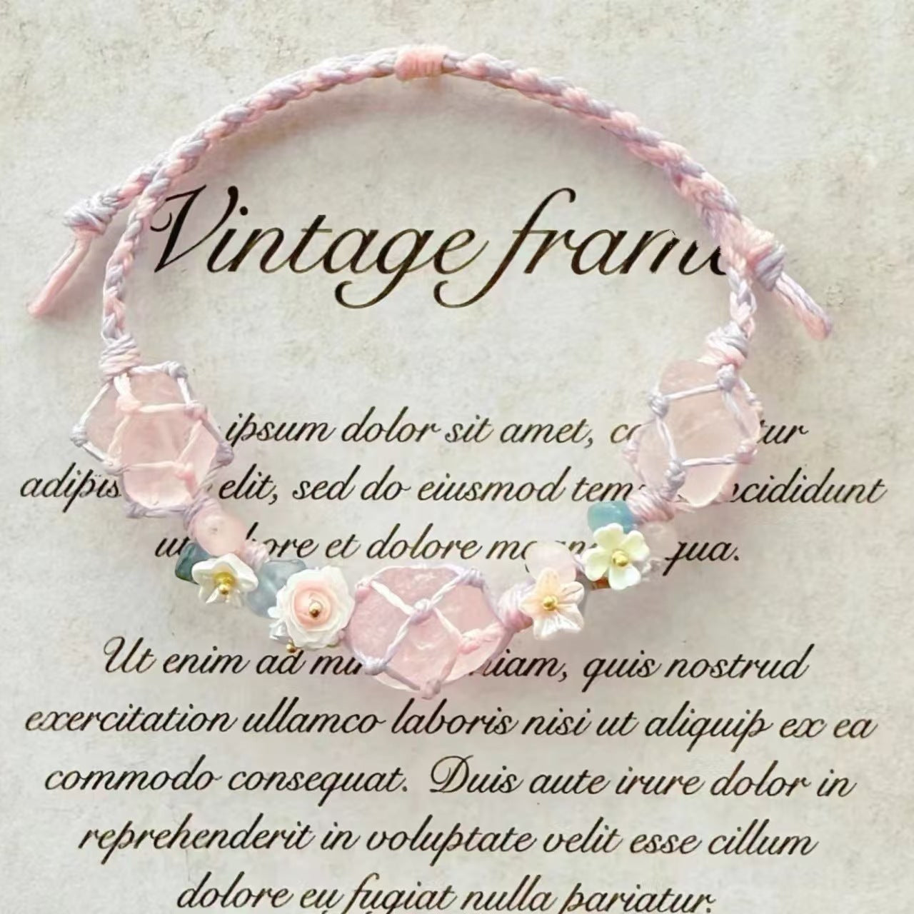 Crystal garland bracelet handwoven bracelet