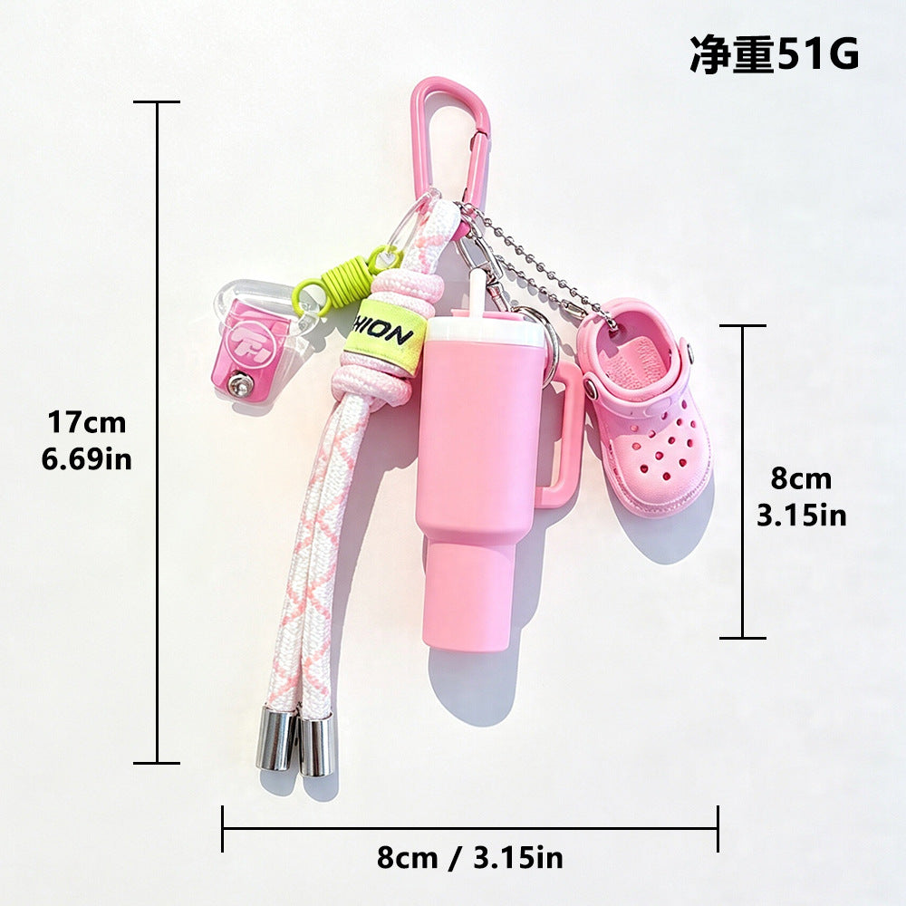 Creative Pink Dopamine Fitness Keychain