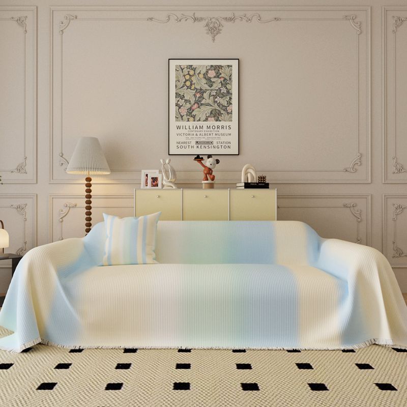 Waffle knit sofa cover & throw blanket