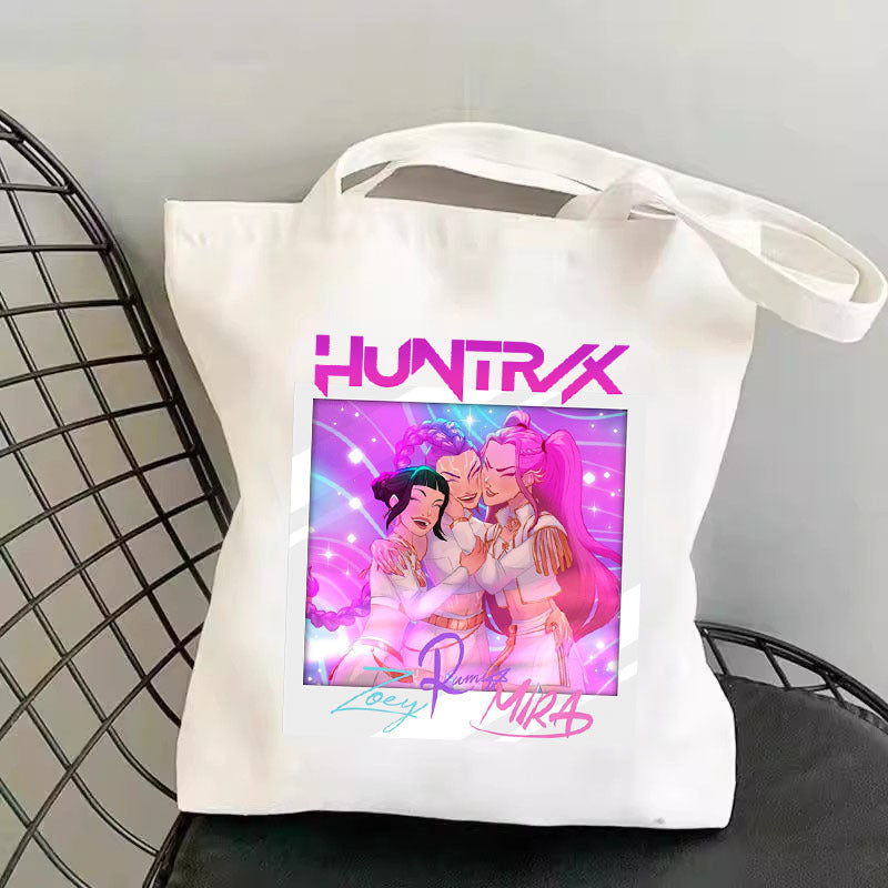One shoulder canvas shopping bag