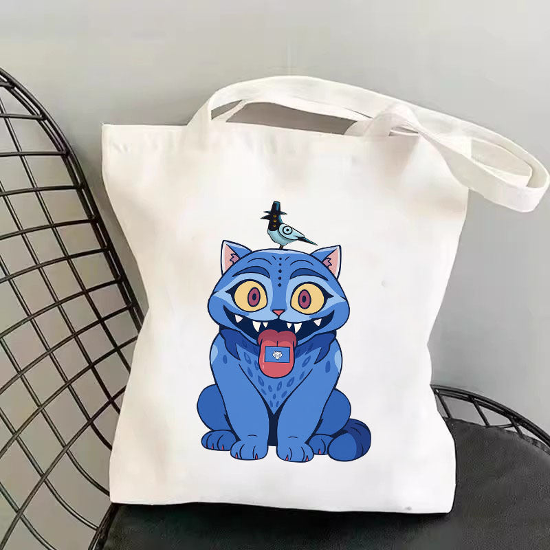 One shoulder canvas shopping bag