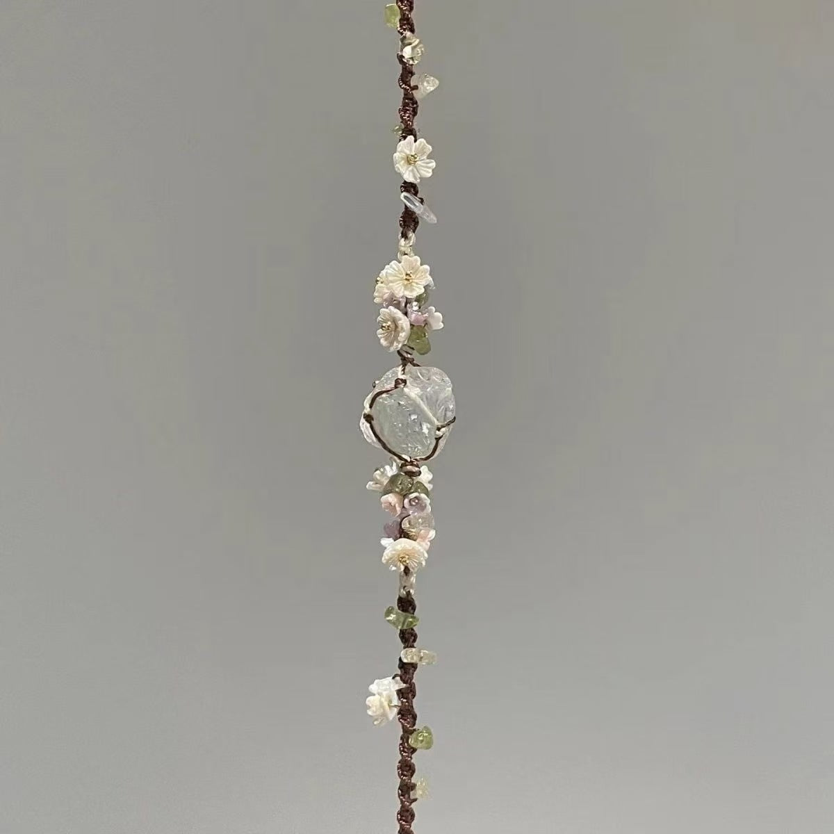 Crystal garland bracelet handwoven bracelet