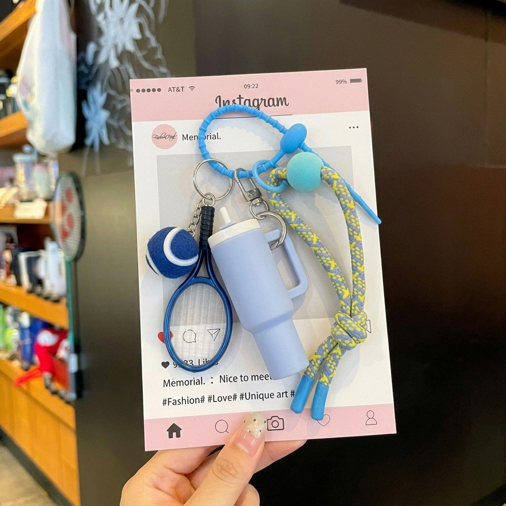 Creative Pink Dopamine Fitness Keychain