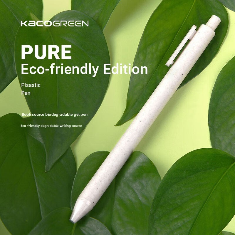 Biodegradable push-button gel pen