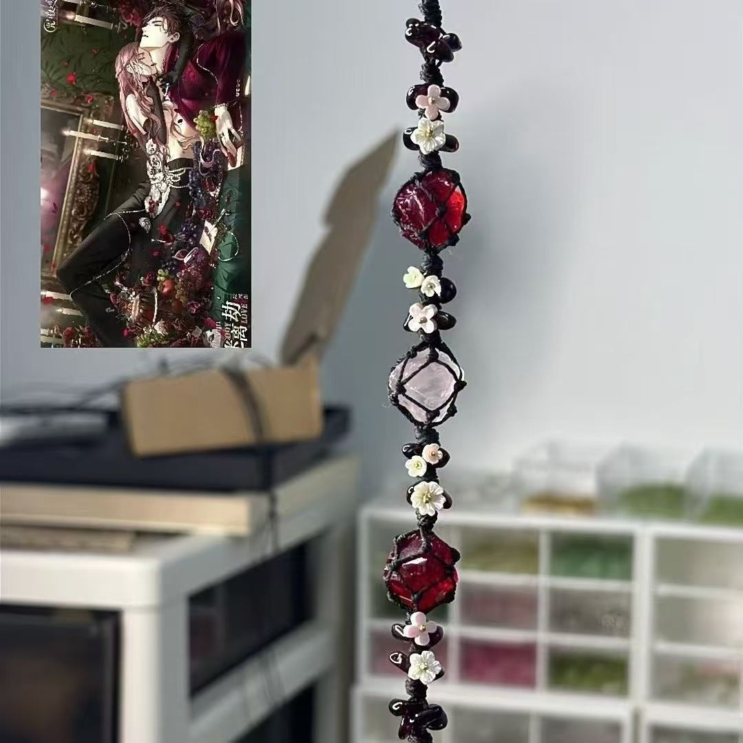 Crystal garland bracelet handwoven bracelet