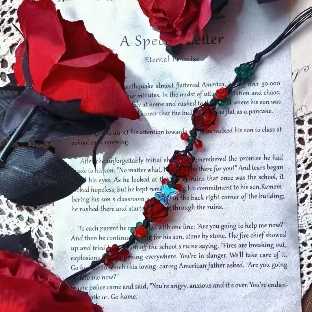 Crystal garland bracelet handwoven bracelet