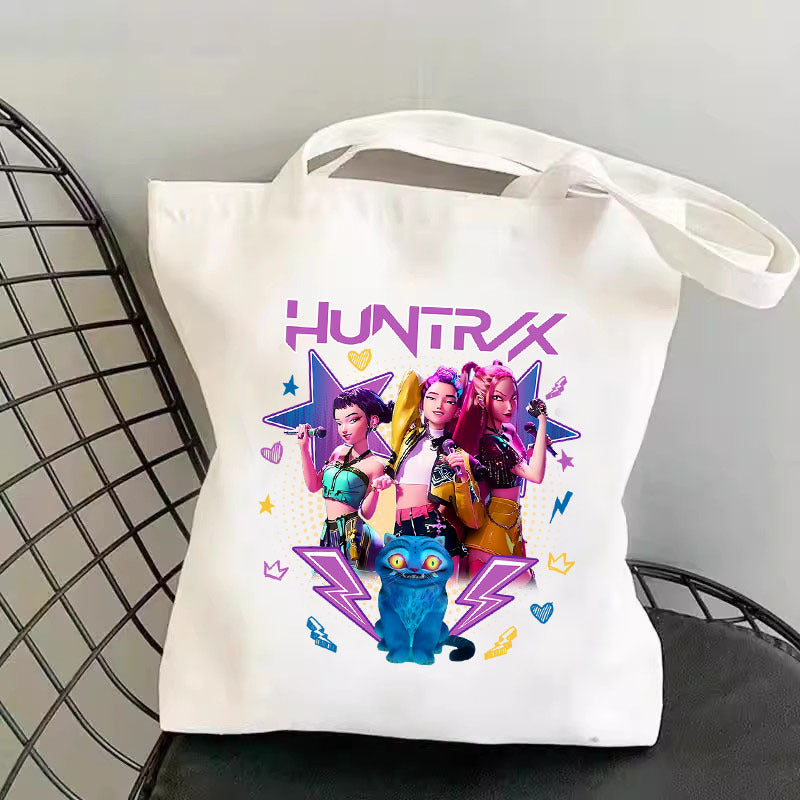 One shoulder canvas shopping bag