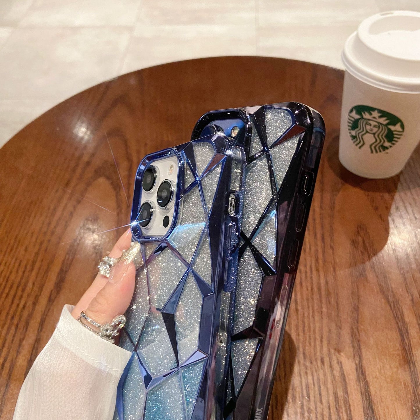 Electroplated Diamond Lattice Glitter Phone Case