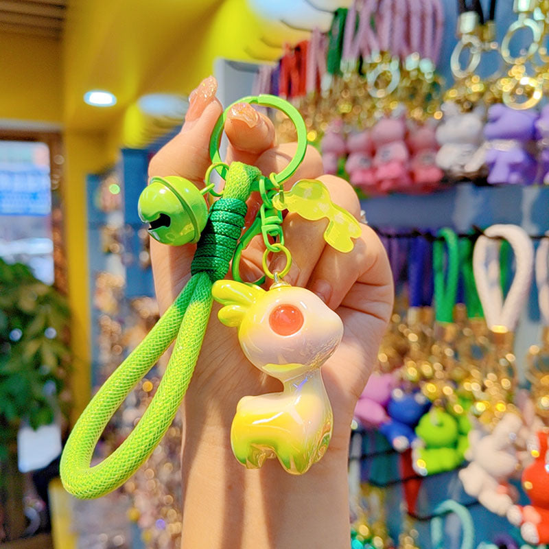 Aesthetic Iridescent Fawn Deer Keychain