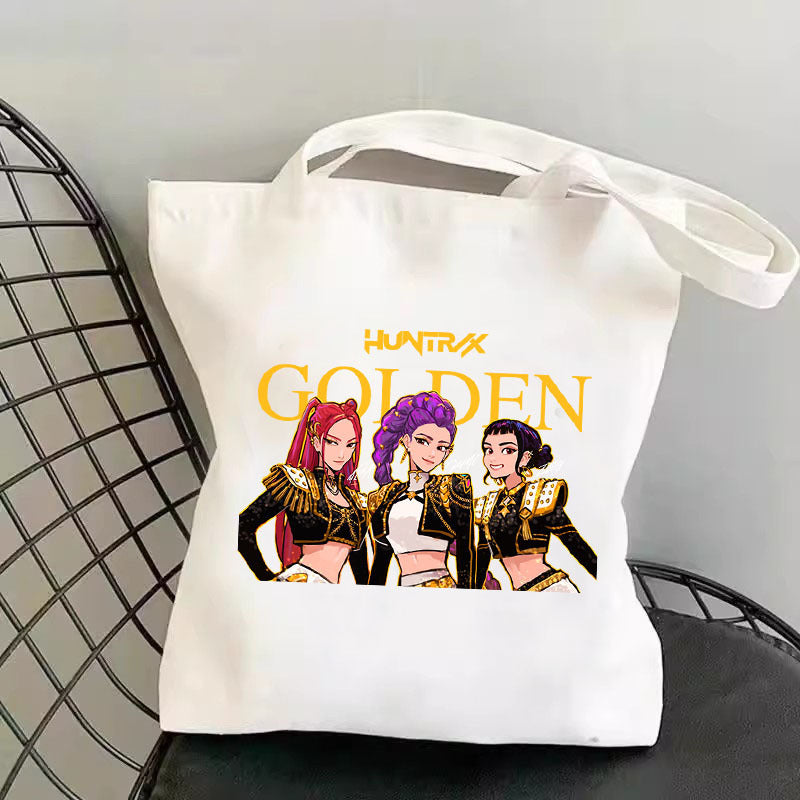One shoulder canvas shopping bag